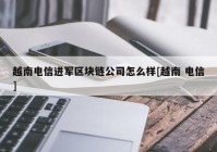 越南电信进军区块链公司怎么样[越南 电信]